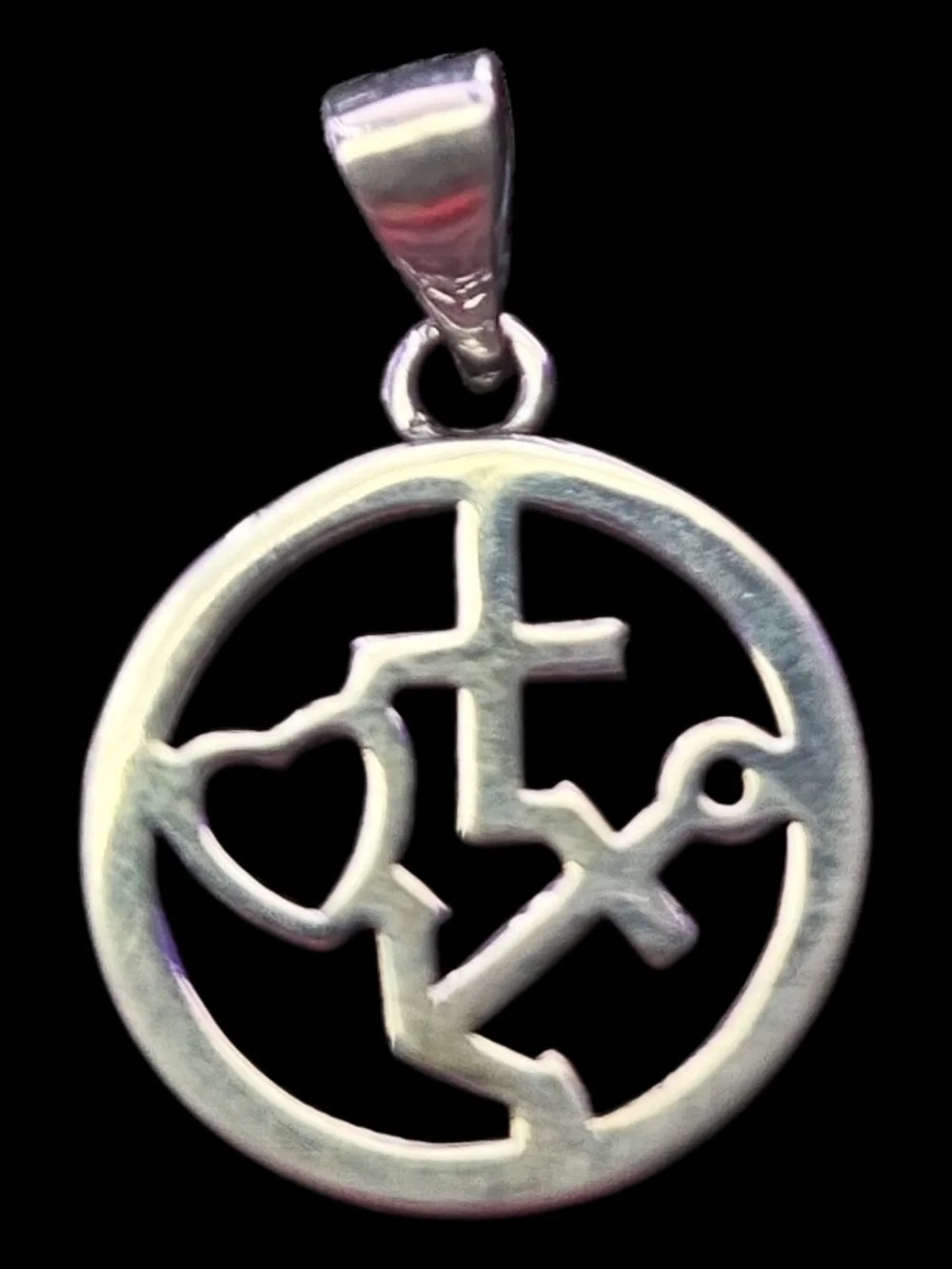 Faith, Hope & Love Silver Pendant Necklace - Silver